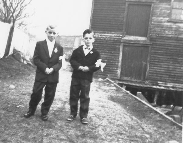 264: l-r Jerome Ennis &amp;amp; Michael Mulrooney. (circa 1958) [courtesy of Mary Ennis]  - Jerome son of Vincent Ennis &amp;amp; Min Carroll; Michael son of Patrick Mulrooney &amp;amp; Teresa Ryan